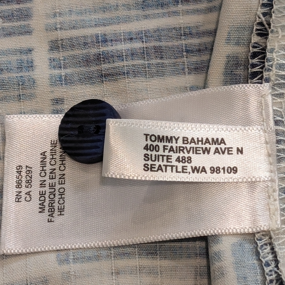 Tommy Bahama Tazmania Tiles Camp Shirt Mens XXL Island Zone Silk Blend - Picture 8 of 11